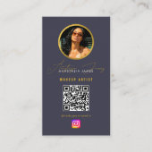 Influencer Photo Feed Grid Social Media QR Code Visitekaartje (Voorkant)