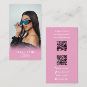 Influencer Photo Social Media Beauty 2 QR-codes Visitekaartje