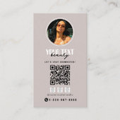 Influencer Photo Social Media QR Code Sjabloon Visitekaartje (Voorkant)