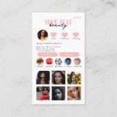 Influencer Photo Social Media QR Code Sjabloon Visitekaartje (Achterkant)