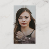 Influencer profiel foto QR code Visitekaartje (Voorkant)