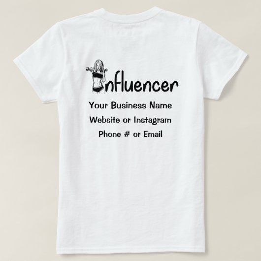 Influencer T-Shirt (Design achterkant)