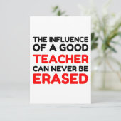 INFLUENTIE VAN EEN LERER BEDANKKAART (Staand voorkant)