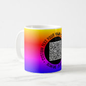 Info de numérisation de code QR et Mug de café tex (Devant gauche)