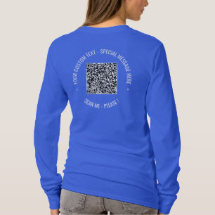Info de numérisation de code QR et T-shirt texte p