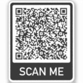 Info de numérisation de code QR Sticker personnali (Recto)