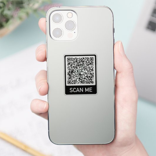 Info de numérisation de code QR Sticker personnali (Téléphone)