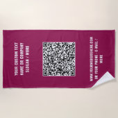 Info de scan de code QR Serviette de plage Votre t (Devant)