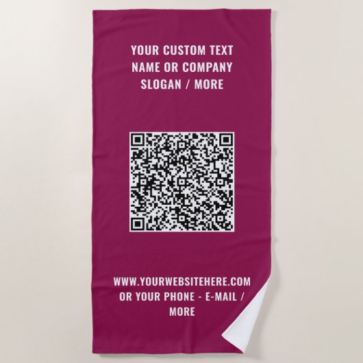 Info de scan de code QR Serviette de plage Votre t (Devant)