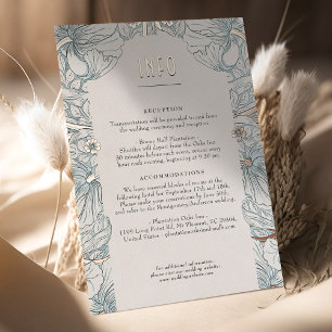 Info & Details  Victoriaans Bloemen Bruiloft Folie Uitnodiging