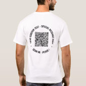 Info QR Code personnalisé Votre T-shirt Texte et c (Dos)