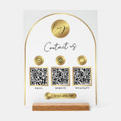 Info site Web entreprise Logo Or Code QR Clair (Recto)