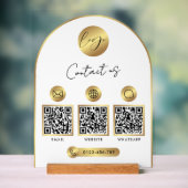 Info site Web entreprise Logo Or Code QR Clair (Neutre)