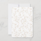 Info voor bruiloft en details Gold en groen Kaart (Achterkant)