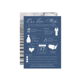 Infografisch sparen het Datumliefdesverhaal Save The Date