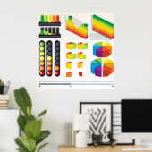 Infographic-elementen en datavisualisatie poster (Thuiskantoor)