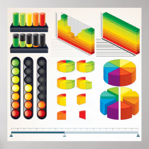 Infographic-elementen en datavisualisatie poster