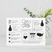 Infographic Save the Date Verloving Notice (Staand voorkant)