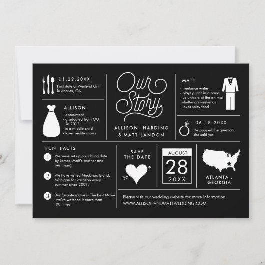 Infographic Save the Date Verloving Notice (Voorkant)