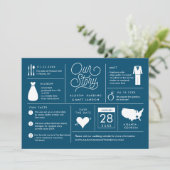 Infographic Save the Date Verloving Notice (Staand voorkant)