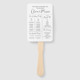 Infographic Trouwprogramma Hand Fan Handwaaier