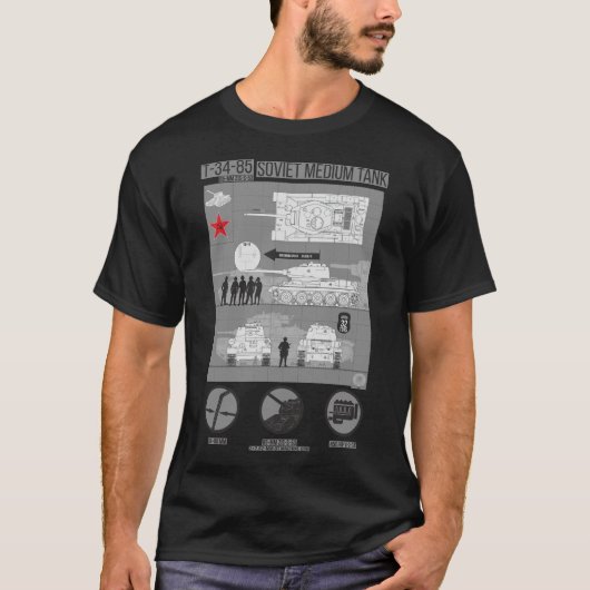 Infographics T 34 85 T-shirt (Voorkant)