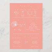 Infographie Corail moderne Programme de mariage pr (Dos)