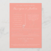 Infographie Corail moderne Programme de mariage pr (Devant)