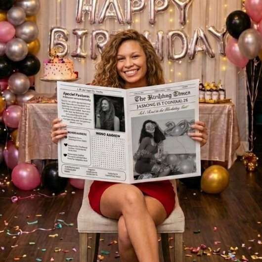 Infographie de programme d'anniversaire de journal