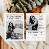 Infographie de programme d'anniversaire de journal