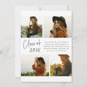 Informal Script Graduation Announcement Card  Kaart (Achterkant)