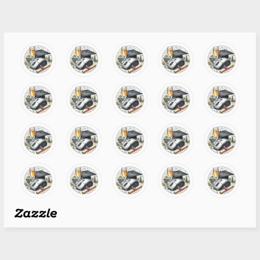 Informatica en informatietechnologie Afstuderen Ronde Sticker (Vel)
