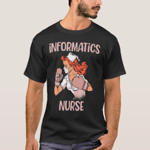 Informatica Verpleegster Bokshandschoenen Fighter T-shirt