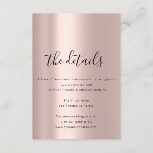 Informatie Behuizing Kaart Bruiloft Details Roos