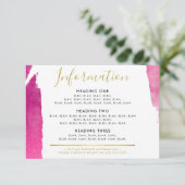 INFORMATIE BEHUIZING modern luxe verguld roze Bedankkaart (Staand voorkant)