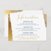 INFORMATIE BEHUIZING moderne luxe verguld goud bla Bedankkaart (Voorkant / Achterkant)