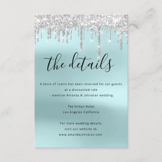 Informatie Bijgevoegde Kaart Trouwdetails (Voorkant)