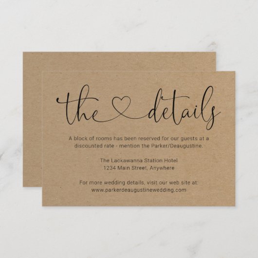 Informatie / Details Behuizing Kaart - Eenvoudig (Voorkant / Achterkant)