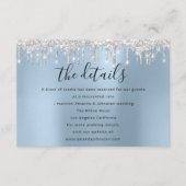 Informatie Enclosure Kaart Trouwdetails Blauw (Voorkant)