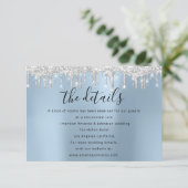 Informatie Enclosure Kaart Trouwdetails Blauw (Staand voorkant)