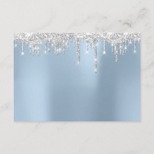 Informatie Enclosure Kaart Trouwdetails Blauw (Achterkant)