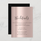 Informatie Enclosure Kaart Trouwdetails Roos (Voorkant / Achterkant)