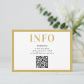 INFORMATIE INSERT modern zwart goud QR Code Kaart (Staand voorkant)