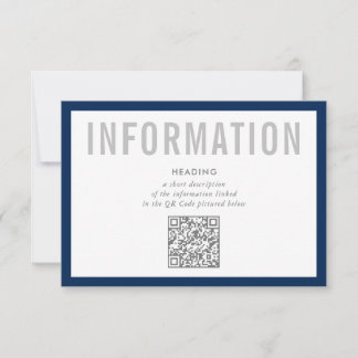 INFORMATIE INSERT moderne minimale QR-code marineb Kaart