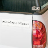 Informatie is patriarchy Bumpersticker (Op Truck)