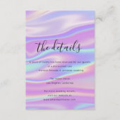 Informatie Kaart bruiloft Holographic (Voorkant)