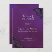 Informatie over Black Floral Regency Informatiekaartje (Voorkant / Achterkant)