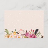 Informatie over Bohemian Feather Floral Boho Weddi Informatiekaartje (Achterkant)