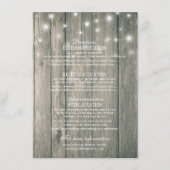 Informatie over bruiloft Mason Jar String Light Informatiekaartje (Voorkant)