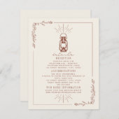 Informatie over de  Lantaarn Terracotta Wedding Informatiekaartje (Voorkant / Achterkant)